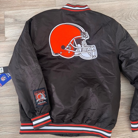 Cleveland Browns Men's Satin Bomber NFL ULTRA GAME Football Jacket Small New - Picture 2 of 10